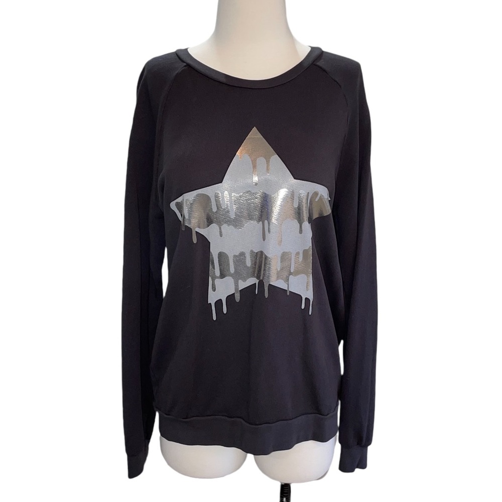 Lauren Moshi Dripping Star Pullover Sweatshirt